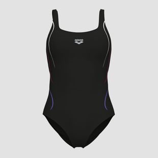 Costum de baie întreg pentru femei arena Ludovica Soft Curve Back black/black multi