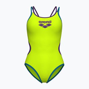 Costum de baie întreg pentru femei arena One Double Cross Back One Piece artic lime/plum/blue cosmo