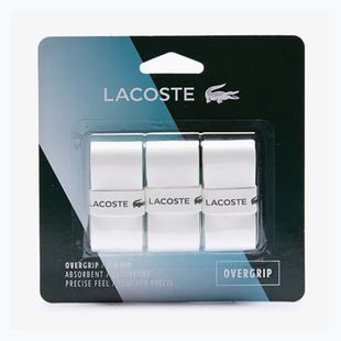 Înveliș pentru rachetă de tenis Lacoste Absorbent Overgrip 3 szt. white