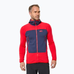 Bluză pentru bărbați Millet Fusion Grid Hoodie red