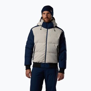 Geacă de schi pentru bărbați Rossignol Corduroy Down Bomber silver cloud/dark navy