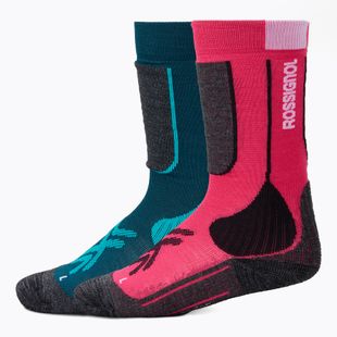 Șosete de schi pentru copii Rossignol Essential 2 pack electric fuchsia