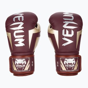 Mănuși de box Venum Elite burgundy/gold