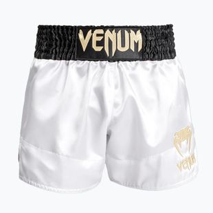 Pantaloni scurți de antrenament pentru bărbați Venum Classic Muay Thai white/gold/black