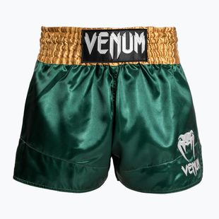 Pantaloni scurți de antrenament pentru bărbați Venum Classic Muay Thai green/gold/white
