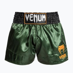 Pantaloni scurți de antrenament pentru bărbați Venum Classic Muay Thai green/gold/black