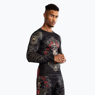 Rashguard longsleeve pentru bărbați  Venum Santa Muerte 5.0 Men’S Long Sleeve Rashguard deep black/gold
