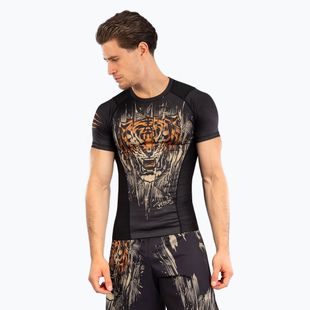 Rashguard pentru bărbați Venum Tiger Men'S Short Sleeve Rashguard black/neon orange