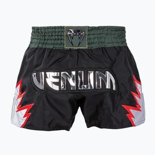Pantaloni scurți de antrenament pentru bărbați Venum Inferno Muay Thai deep black/khaki