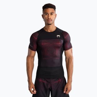 Rashguard pentru bărbați Venum G-Fit Air Men'S Short Sleeve Rashguard deep black/fire red