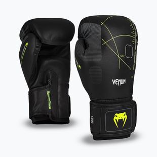 Mănuși de box Venum Training Camp 4.0 black/neo green