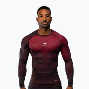 Longsleeve de antrenament pentru bărbați Venum Tactical XT Rashguards black/burgundy/gold