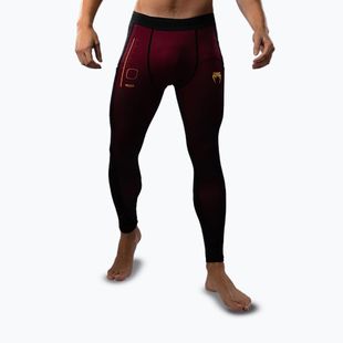 Colanți de antrenament pentru bărbați Venum Tactical XT Spats black/burgundy/gold
