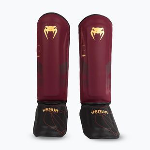 Protectie tibie si picioare pentru femei Venum Tactical XT Shinguards black/burgundy/gold
