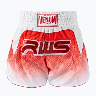 Pantaloni scurți de antrenament pentru bărbați Venum x RWS 2.0 Muay Thai white/red