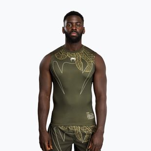 Rashguard pentru bărbați Venum Serpenti Rashguards Sleeveless kaki/bronze/ivory