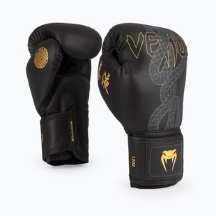 Mănuși de box Venum Serpenti Boxing black/silver/gold