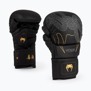 Mănuși de box Venum Serpenti Sparring black/silver/gold