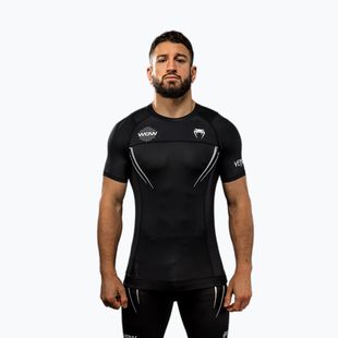 Tricou de antrenament pentru bărbați Venum X WOW FC Rashguards negru/gri argintiu