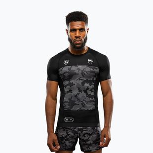 Tricou de antrenament pentru bărbați Venum X Polaris Rashguards negru/gri furtună
