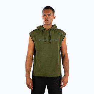 Bluză pentru bărbați Venum Muay Thai VT Sleeveless Hoodie military green