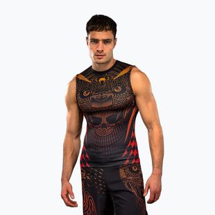 Rashguard pentru bărbați Venum Quetzal Fury Sleeveless Rashguard black/fury red/tangerine