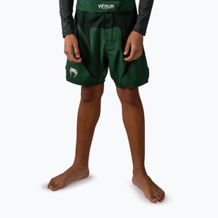 Pantaloni scurți de antrenament pentru copii Venum Attack Kids Fightshorts forest green/off white
