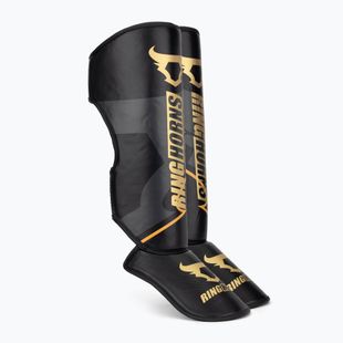 Protecții pentru tibie și picioare Venum Ringhorns Charger Shin black/gold