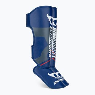 Protecții pentru tibie și picioare Venum Ringhorns Charger Shin navy blue/red
