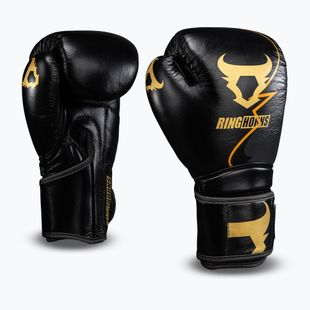 Mănuși de box Venum Ringhorns Charger Boxing black/gold