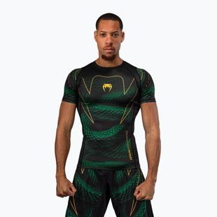 Rashguard pentru bărbați Venum Matupa Short Sleeve black/green/gold