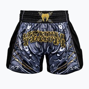 Pantaloni scurți de antrenament pentru bărbați Venum Wolf Attack Muay Thai Shorts black/grey
