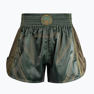 Pantaloni scurți de antrenament Venum Stealth Muay Thai Khaki/Dark Green