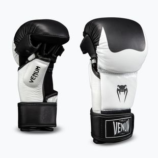 Mănuși de MMA Venum Attack 2.0 Sparring Leather black/white