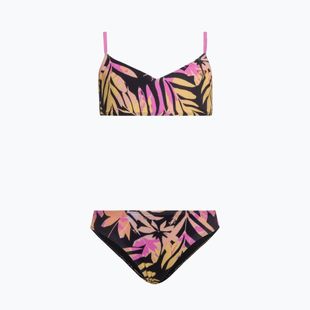 Costum de baie din două piese pentru copii ROXY Active Joy Basic Triangle Set 2021 anthracite zebra jungle girl