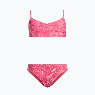 Costum de baie din două piese pentru copii ROXY Vacay For Life Crop Top Set 2021 sunkissed coral tropical tide