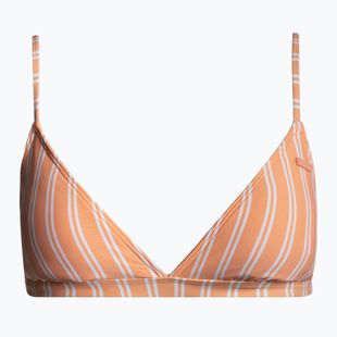 Costum de baie top ROXY Into The Sun Fix Tiki Triangle 2021 papaya punch novelta stripe h