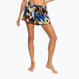 Pantaloni scurți de baie pentru femei ROXY Salty Tan 2021 anthracite flower jammin