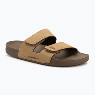 Papuci pentru bărbați Quiksilver Rivi Leather Double Adjust tan 1