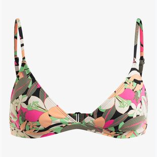 Partea de sus a costumului de baie ROXY Printed Beach Classics Tri anthracite palm song s