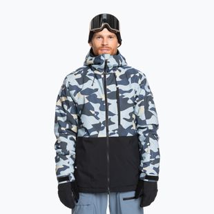 Geacă de snowboard pentru bărbați Quiksilver Mission Printed Block puzzle camo ice flow