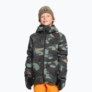 Geacă de snowboard pentru copii Quiksilver Mission Printed puzzle camo sea spray