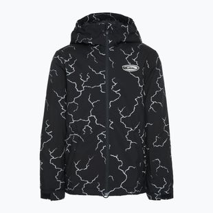 Geacă de snowboard pentru copii Quiksilver High In The Hood Printed high energy black reflective