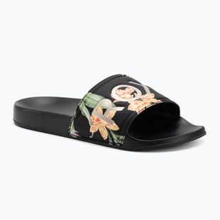 Papuci pentru femei ROXY Slippy II black/green print