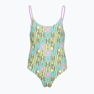 Costum de baie întreg pentru copii ROXY Letter Up oil green letter up