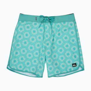 Pantaloni scurți de baie pentru bărbați Quiksilver Surfsilk Scallop 18" Aqua Ocean Mayhem