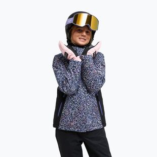 Geacă de snowboard pentru copii ROXY Snowflare true black wildin out rg