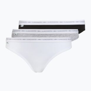 Chiloți pentru femei Lacoste 8F1338 3 perechi black/white/silver chine