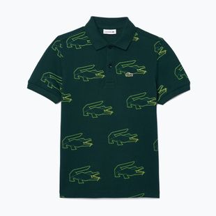 Tricou polo pentru copii Lacoste PJ5663 sinople-multico