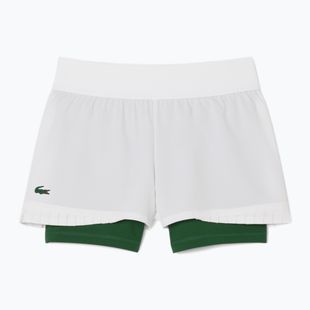 Pantaloni scurți de tenis Lacoste pentru femei GF8598 alb/verde